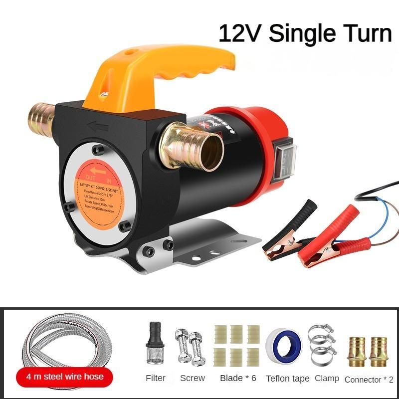 Bomba de Óleo Elétrica de Alta Velocidade 12V/24V Pequena Portátil Bomba Diesel 780W Alta Potência Autoescorvante Bomba de Abastecimento
