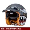 Vintage-Style 3/4 Open Face Motorcycle Helmet Men Women UV Protection All-Season Scooter Bike Riding Gear