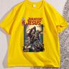 Jesus Riding A Dinosaur Tshirts For Unisex Unisex Vintage 90s Graphic T Shirt Jesus Hand Drawn Tshirt T Rex Christian Easter Tee