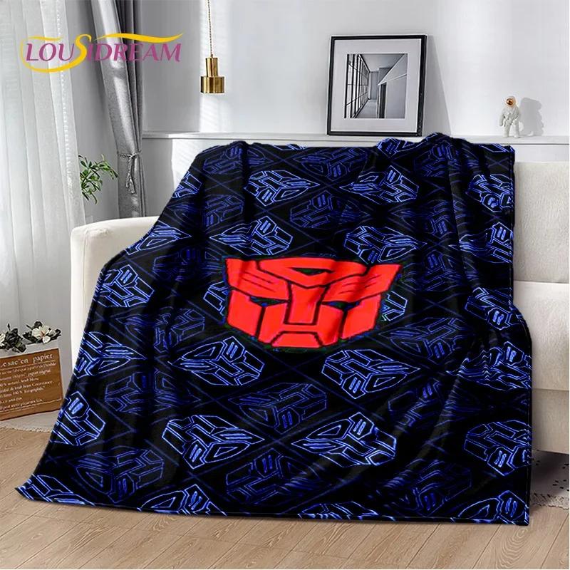 Cartoon T-Transformers Autobots Soft Flannel Blanket for Beds Bedroom Sofa Picnic,Throw Blanket for Cover Outdoor Leisure Gift
