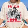 2026 BTS Аріранг, Футболка з концерту BTS, Літня модна весела футболка, Хіп-хоп вуличний одяг K-pop фаната на концерт BTS Аріранг, Корейський подарунок