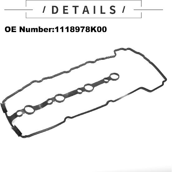 Motoforti Valve Cover Gasket, Cylinder Head Valve Seal Gasket, for Suzuki SX4 RW420 GYA51S 2.0L 4 Cyl, MP, J20B, 16V, VVT, DOHC, Rubber,