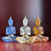 Imitation Sitting Buddha Statue Transparent Mini Buddhism Ornament  Living Room