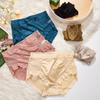 1 pezzo di mutandine senza cuciture per le donne sexy pizzo fiore biancheria intima cava a vita alta taglie forti 3XL slip traspiranti in seta solida femminile