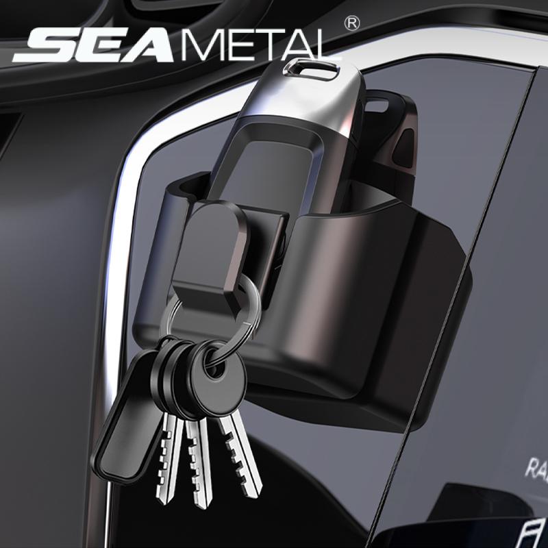 SEAMETAL Car Key Box Interior Auto Key Cards Clip Universal for Gadget Small Things Holder Dashboard Key Mount Holder Accessory