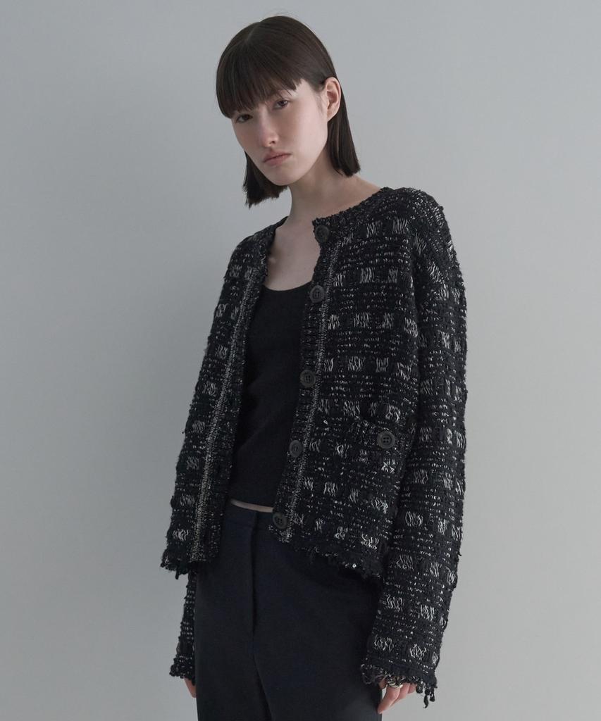 Deeto Tweed Cardigan [Black]