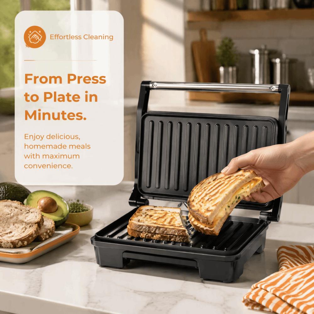 Non-Stick Electric Sandwich Pan Quick Heating Sandwich Maker Bread Sandwich Toaster Breakfast