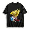 Weird Winged Eyeball Print Trendy Casual Short Sleeve T-Shirt Pure Cotton T-shirt