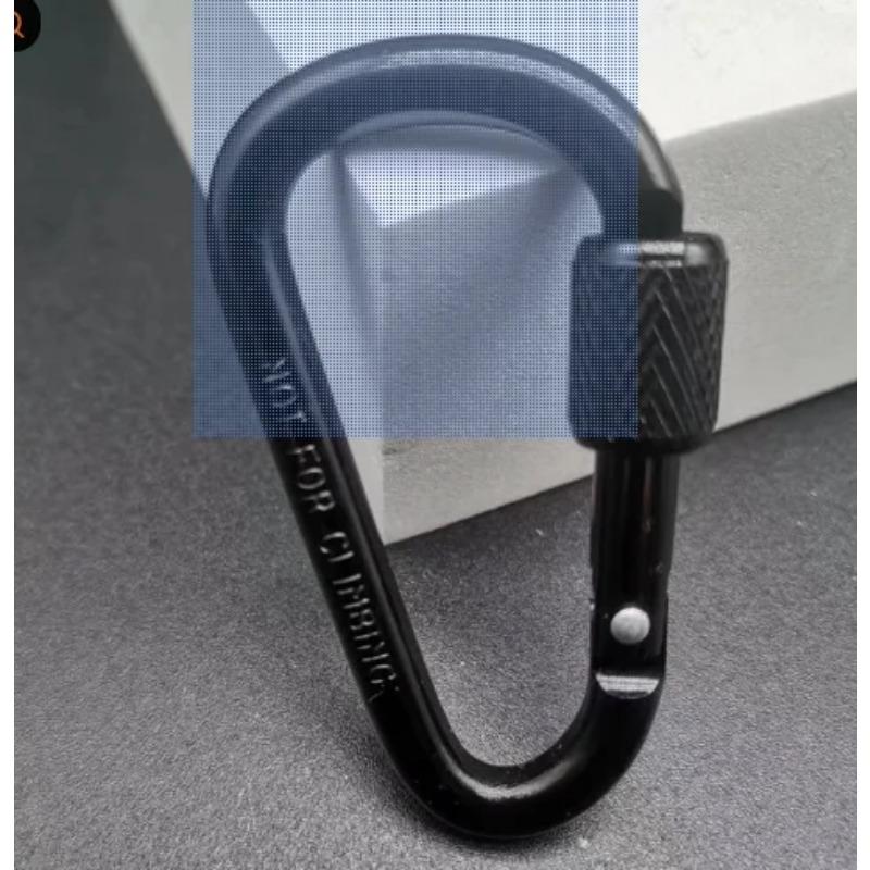 Outdoor Aluminium D-Form Verschlusskarabiner Schlüsselanhänger Rucksackclip Seilhaken für Camping Wanderausrüstung Zubehör