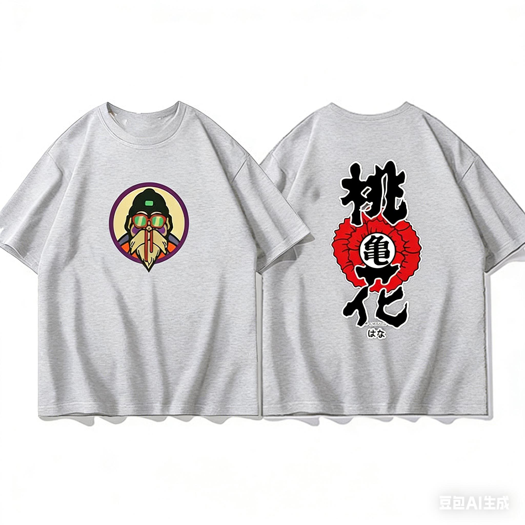 

Adult and Childrens Master Roshi Peach Blossom Cotton TShirt Dragon Ball Classic Character Funny Short Sleeve S