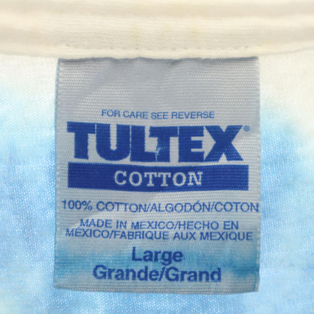 TULTEX 00s Old Looney Tunes Tweety Short sleeve T-shirt L blue Tie-dye Men's Used