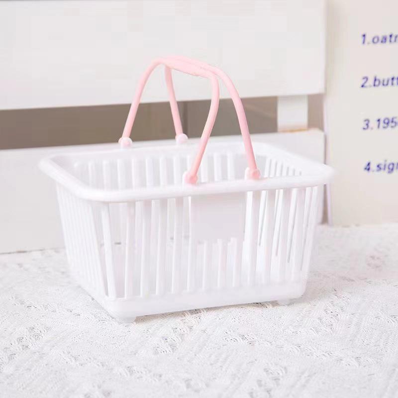 

Корзина для хранения на кухне, полая, переносная, для душа, ванны, корзины для фруктов, детские игрушки, органайзер для закусок из пластика белый