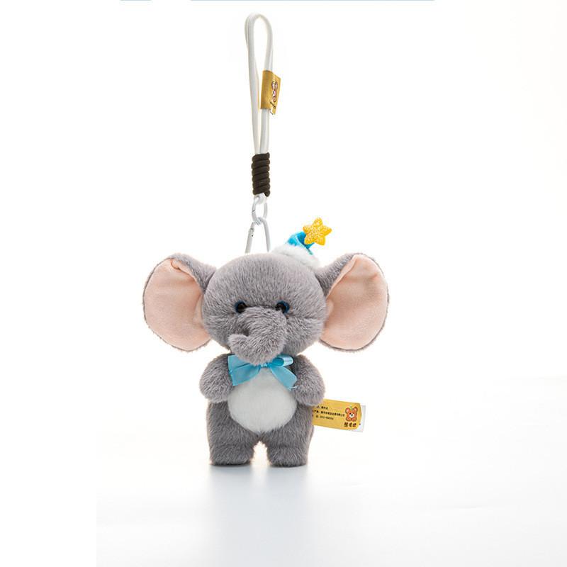 Hat Sleeping Cute Bow Cartoon Elephant Plush Toy Pendant For Decoration Bag