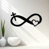 Vintage Infinity Heart Cross Metal Wall Art Christian Home Decor Spiritual Gift