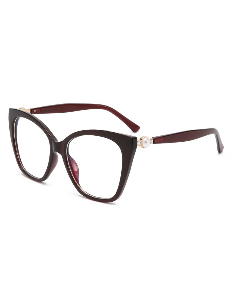 Big-frame Cat ' S Eye Glasses Trend Computer Goggles Fashion Flat Mirror with Myopia Frame High Quality Premium Material