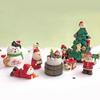 Mushroom Christmas Ornaments Miniature Resin Santa Claus Decoration  Cake Decoration
