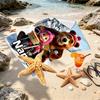 Asciugamano da Spiaggia Personalizzato con Nome Masha e Orso, per Viaggio Campeggio Festa in Spiaggia Decorazione Casa, Regalo di Compleanno per Famiglia e Amici