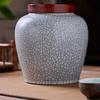 Caddy de Té de Cerámica con Craquelado de Hielo Estilo Chino Multifunción para el Hogar Oolong Tieguanyin Tarro Sellado Bote de Café Organizador de Especias