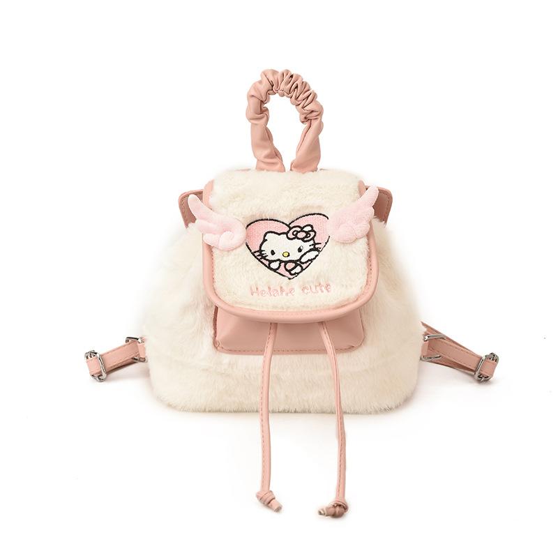 Autumn And Winter Plush Children'S Backpack Cartoon Cute Cat Boys And Girls Backpack Kindergarten Baby Small Backpack
