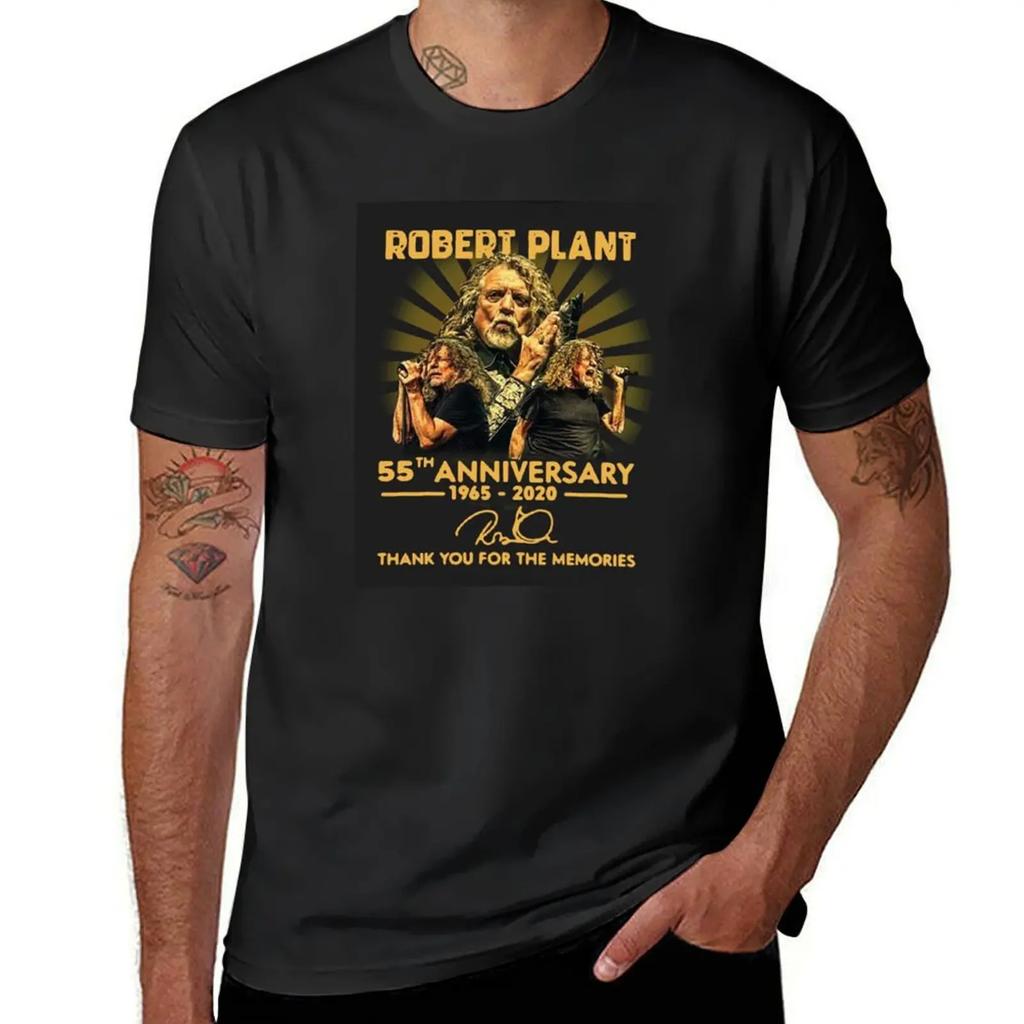 ROBERT PLANT TH ANNIVERSARY TShirt Anime Figures Blacks Unisex Clothes Unisex T Shirts