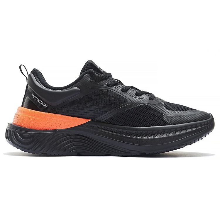 LiNing Fabric Shock Absorbing Non-Slip Wear-Resistant Breathable Low-Top Casual Shoes Men Shoes Black AGLS175-2