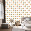 Foxes with flowers wallpaper for living room and bedroom 50x1000