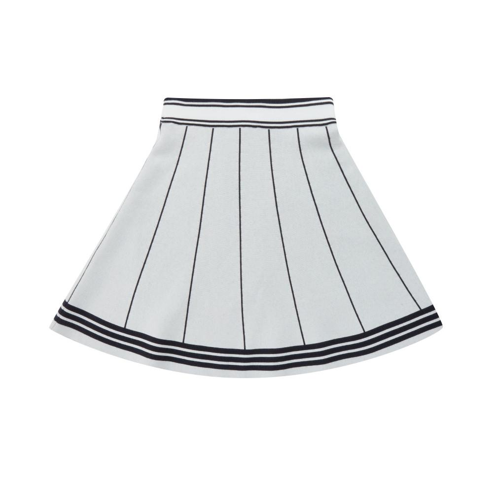 MARTINE GOLF Double Weaving Knit Skirt_White