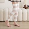 Simple Long Tube Sock Cover Stripe Foot Warmer Comfortable Coral Fleece Stockings Autumn