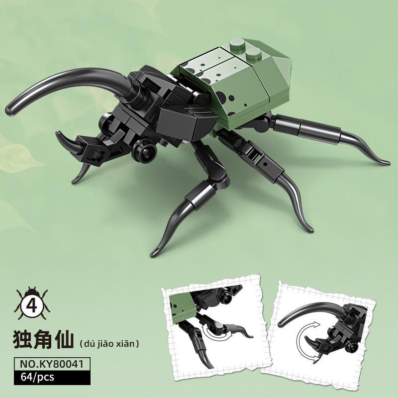 2023 Stadt Kreativität Tier Insekt Bienen Libellen Ameisen Gottesanbeterin Marienkäfer Schnecken Modell Bausteine Steine Spielzeug Zum Geschenk