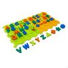 2 Pieces Alphabet and Number Puzzle Mat Educational Mats with Removable Letters Textured