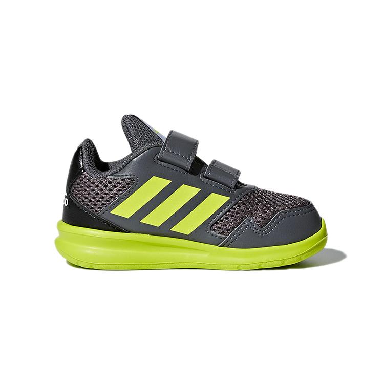 Adidas Altarun CF I Abrasion Resistant Low top Toddler Shoes Gray Yellow Infant And Toddler CQ0025