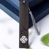 Ebony Plum Blossom Window Lattice Bookmark Set: Customizable Logo & Name, Red Bean Acacia Pair - Cultural and Creative Gift