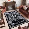 Hearts Theme Crystal Velvet Floor Rug Personalized Custom Name Text Warm Carpet Home Decoration