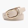 Classic Minimalist Pu Leather Belt With Alloy Buckle For Casual Women