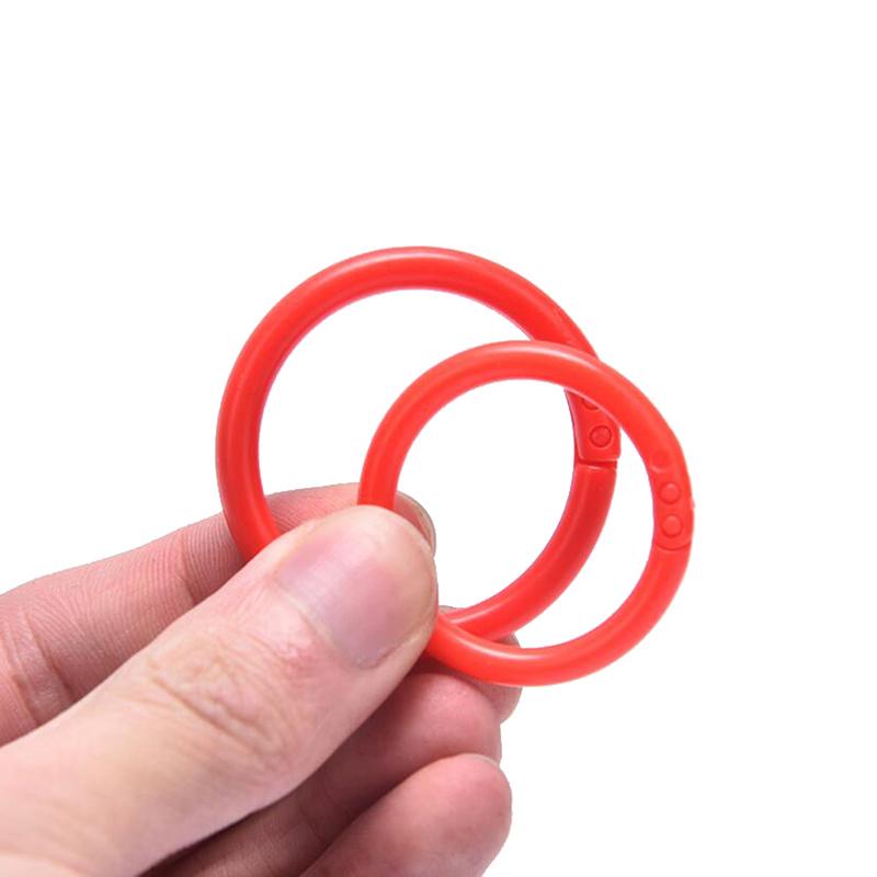 20Pcs Circle Loose Leaf Easy Rings Notebook Book Binder Plastic Hoops Diy Albums