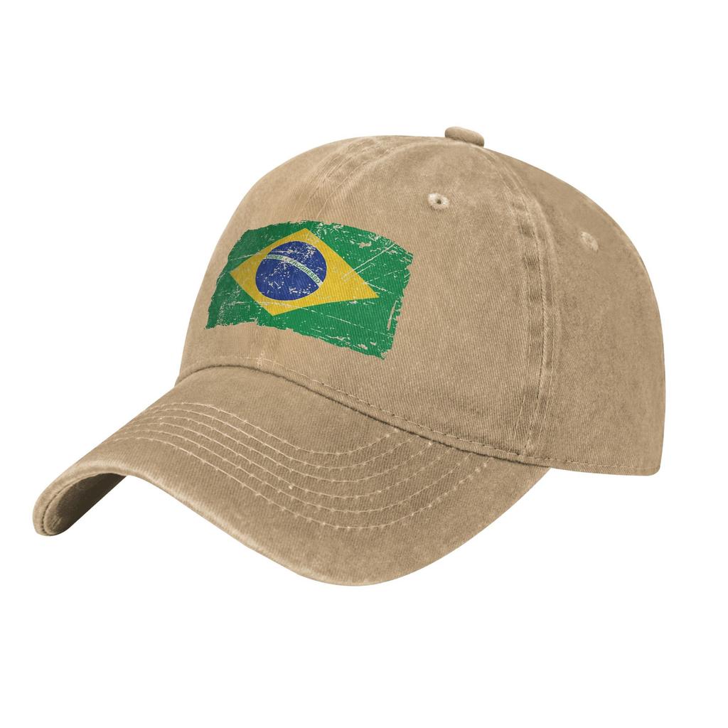 Brazil Flag Vintage Look Baseball Caps Vintage Distressed Washed Sun Cap Men Women Outdoor Running Golf Adjustable Fit Hats Cap