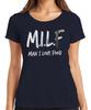 MILF Unisex I Love Food Funny Foodie Gift Birthday Bbq Ladies TShirt
