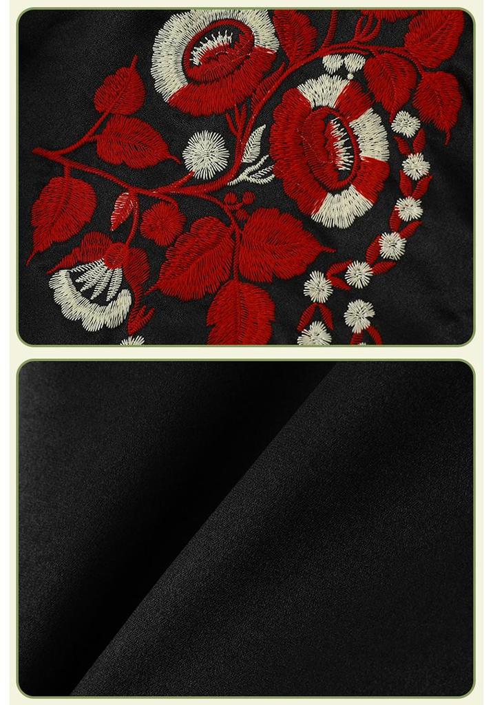 Women's Red Sleeveless Vest with Chinese Embroidery - Stylish & Versatile