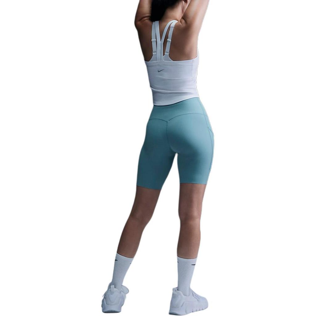 Nike Pantaloni da Ciclismo Universali Traspiranti Asciugatura Rapida Vita Alta Tasche Donna pantaloni Blu Denim-Verde DQ5995-464
