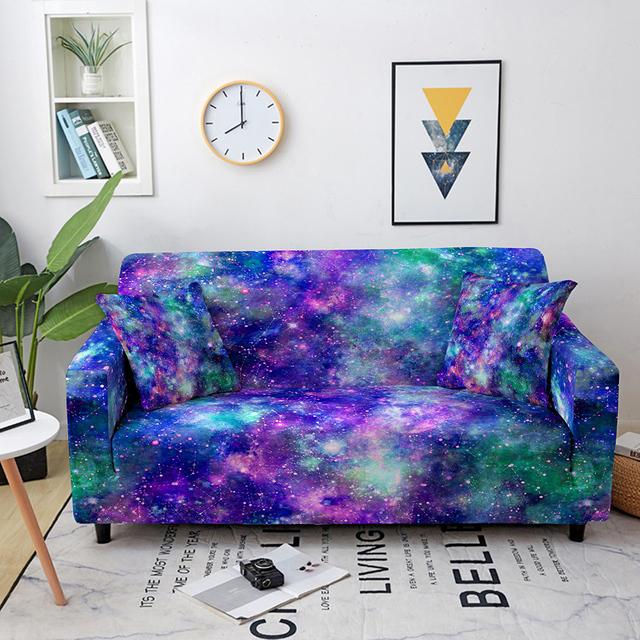

Эластичный эластичный чехол для дивана Mystic Sky для гостиной, защитный чехол, домашняя мебель, рождественское украшение 90x140cm