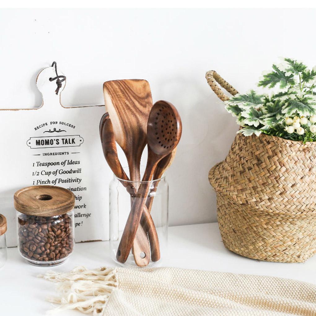 Holzspatel Schöpfkelle Sieb Kochutensilien Set Küchenbedarf Kochen