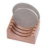 Porta Schermo per Puck Caffè in Legno con 3 Slot Supporto Universale per Filtri a Rete Sinterizzata da 51/53/58mm Stoccaggio Verticale per Asciugatura Rapida Stazione Caffè