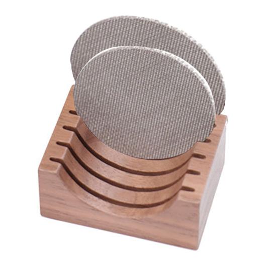 Porta Schermo per Puck Caffè in Legno con 3 Slot Supporto Universale per Filtri a Rete Sinterizzata da 51/53/58mm Stoccaggio Verticale per Asciugatura Rapida Stazione Caffè