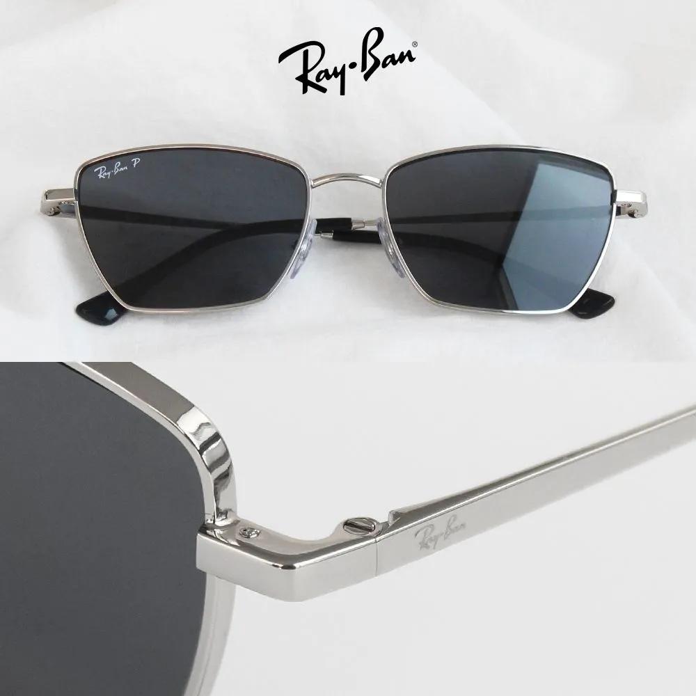 RB3783 003/81 Silver-Dark Gray Ray-Ban Polarized Sunglasses