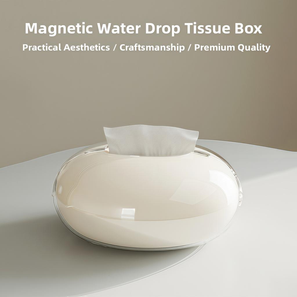 Artistic Magnetic Desktop Tissue Box Home Office Organizer Premium Workstation Paper Dispenser Living Room Decor Tissue Case
