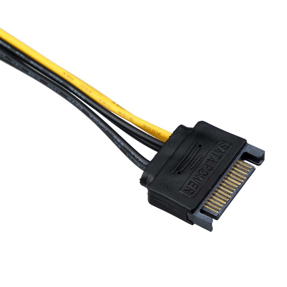 Male to Female SATA Adapter Cable SATA Power Cable Graphics Card Power Cord Video Card Power Cable