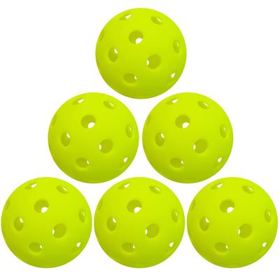 6 Packs 40 Holes Outdoor Pickleball Balls for Outdoor Courts