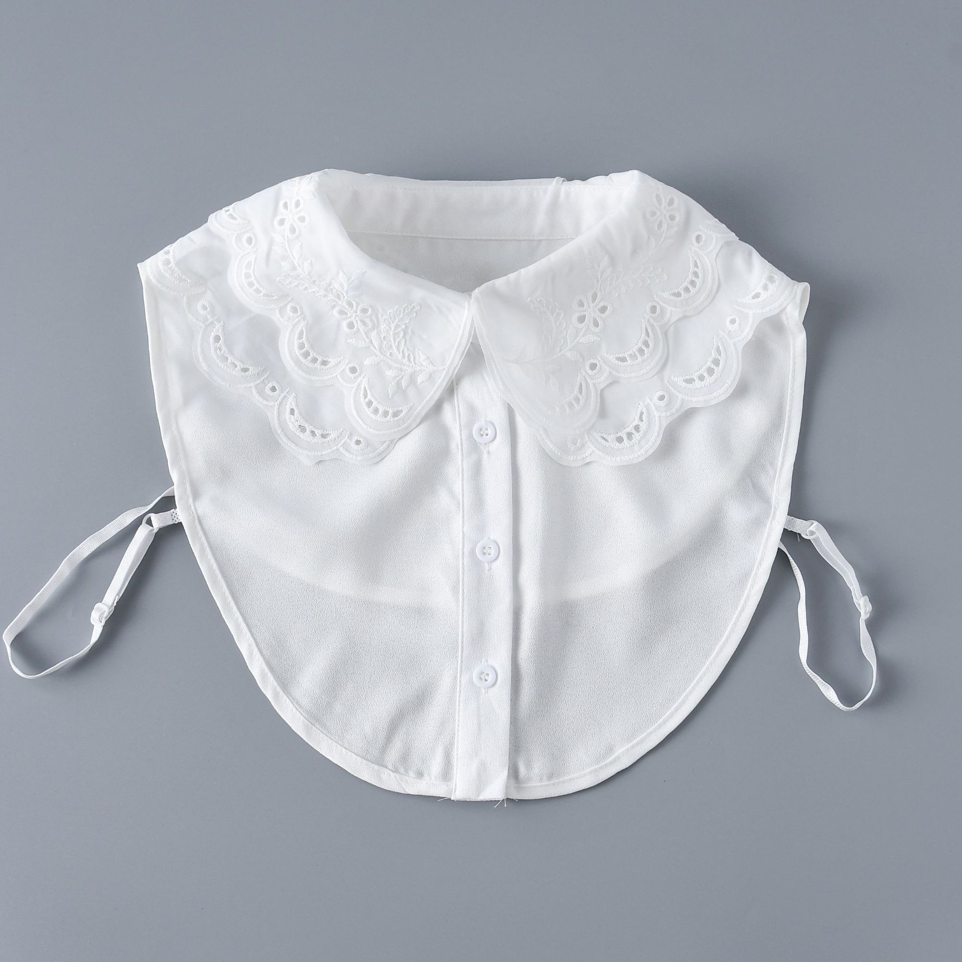 

Женская рубашка с цветочной вышивкой, лацканами, ложным воротником для женщин, съемные отстегивающиеся воротники, блузка, свитер, ложные воротники, фальшивые воротники