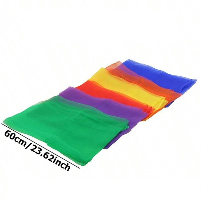 6Colors/lot Gymnastics Scarves Children Outdoor Sports Toys Dancing Juggling Towels Candy Colored Gym Towel Dance Gauze TMZ