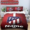Set copripiumino 3 pezzi (1*Copripiumino + 2*Federe, Senza Nucleo), Set Biancheria da Letto con Nome Personalizzato e Motivo Squadra di Calcio, Decorazione Camera da Letto per la Casa Regalo
